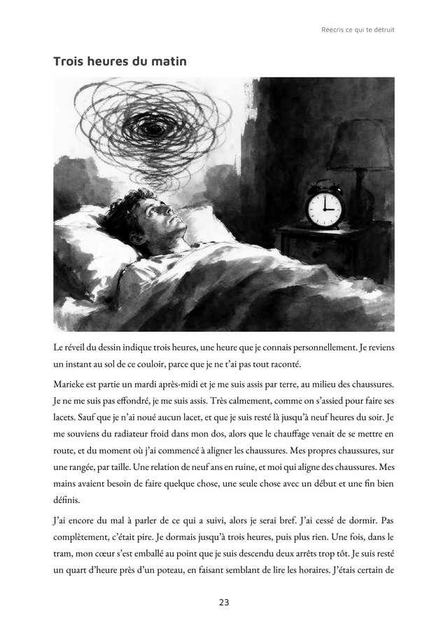 Page 23 de Réécris ce qui te détruit : Trois heures du matin